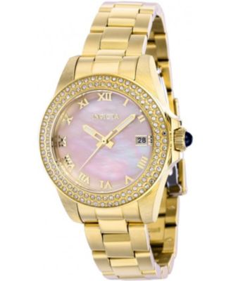 Women's 41551 Angel Quartz 3 Hand Pink Dial Watch