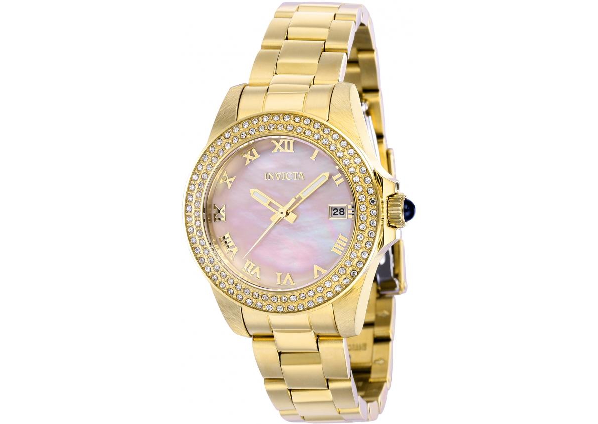 Invicta Women's 41551 Angel Quartz 3 Hand Pink Dial Watch