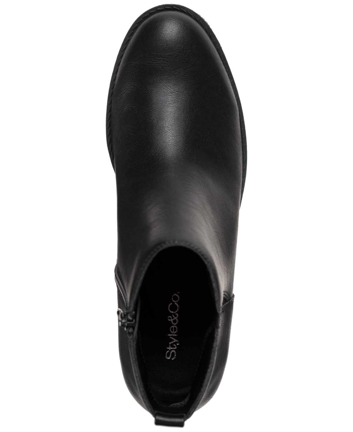 Style & Co Women's Garnerr Lug Sole Ankle Booties, Created For Macy's In Black Sm