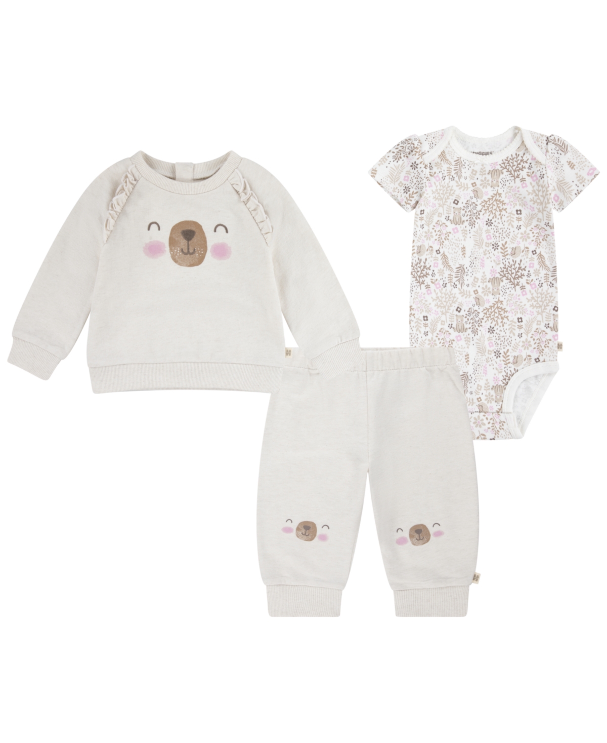 Huggies Baby Boys Crew Tee, Bodysuit and Pants, 3-Piece Set