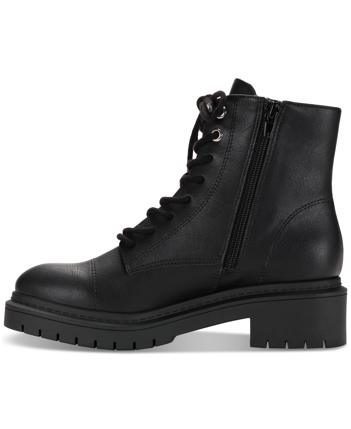 Style & Co Women's Zaharaa Platform Lace-up Boots, Created For Macy's In Dk Grey Sm