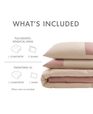 Miro Soft Washed Color Block 2-Pc. Comforter Set, Twin/Twin XL