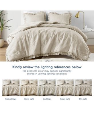 Phoebe Diamond Quilted Ruffle Edge 2-Pc. Comforter Set, Twin/Twin XL