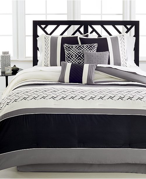 Hallmart Collectibles Fletcher 7-Pc. Queen Comforter Set - Bed in a Bag - Bed & Bath - Macy&#39;s