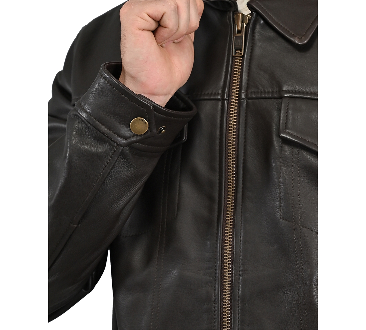 Frye Men's Modern Leather Trucker Jacket