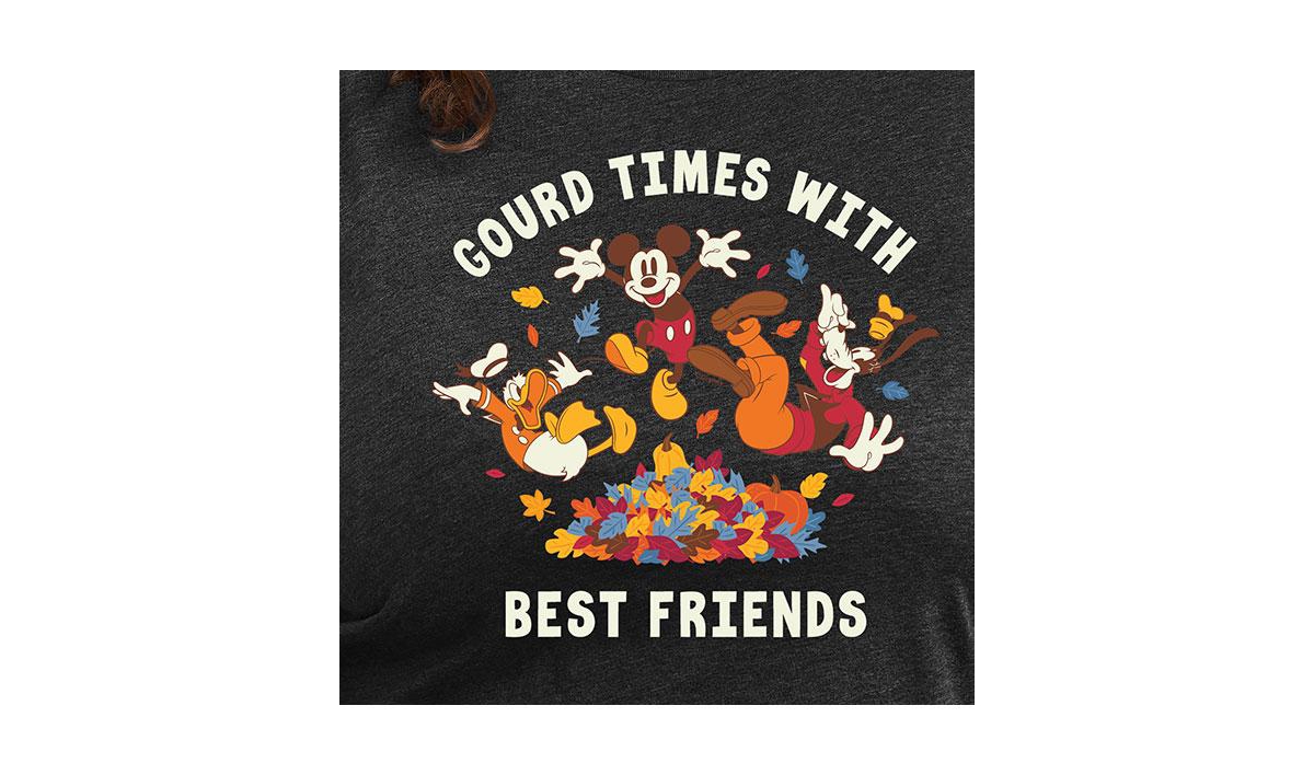 Hybrid Apparel Plus Size Disney Gourd Times Graphic T-shirt In Grey
