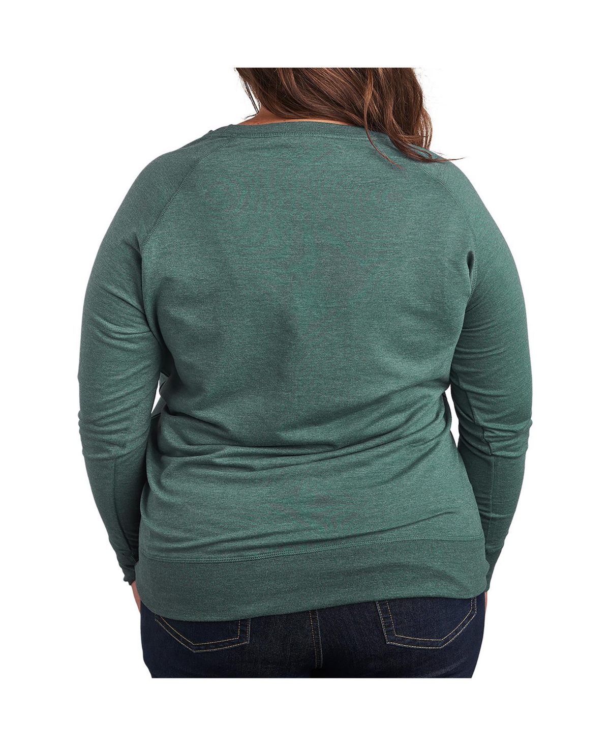 Hybrid Apparel Plus Size Peanuts Christmas Graphic Pullover T-shirt In Green