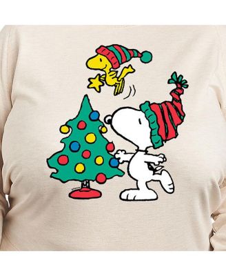 Plus Size Peanuts Holidays Graphic Pullover T-shirt