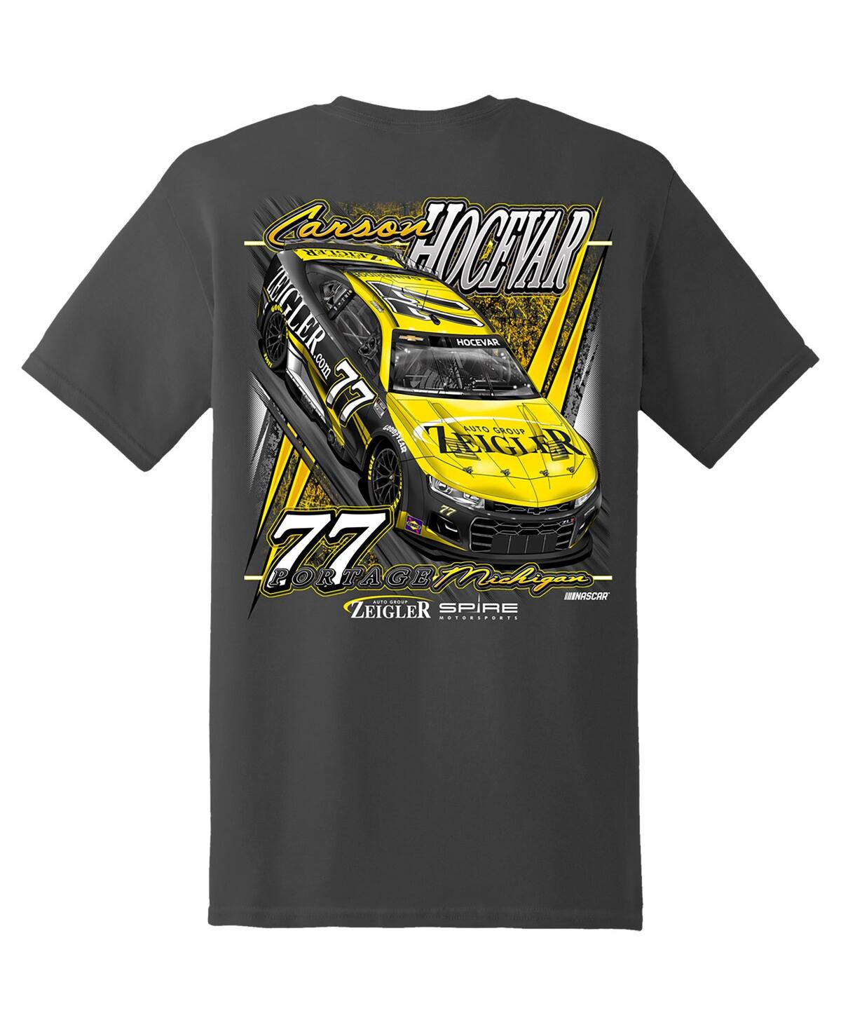 E2 Apparel Men's Charcoal Carson Hocevar Zeigler Auto Group T-shirt In Charcoal