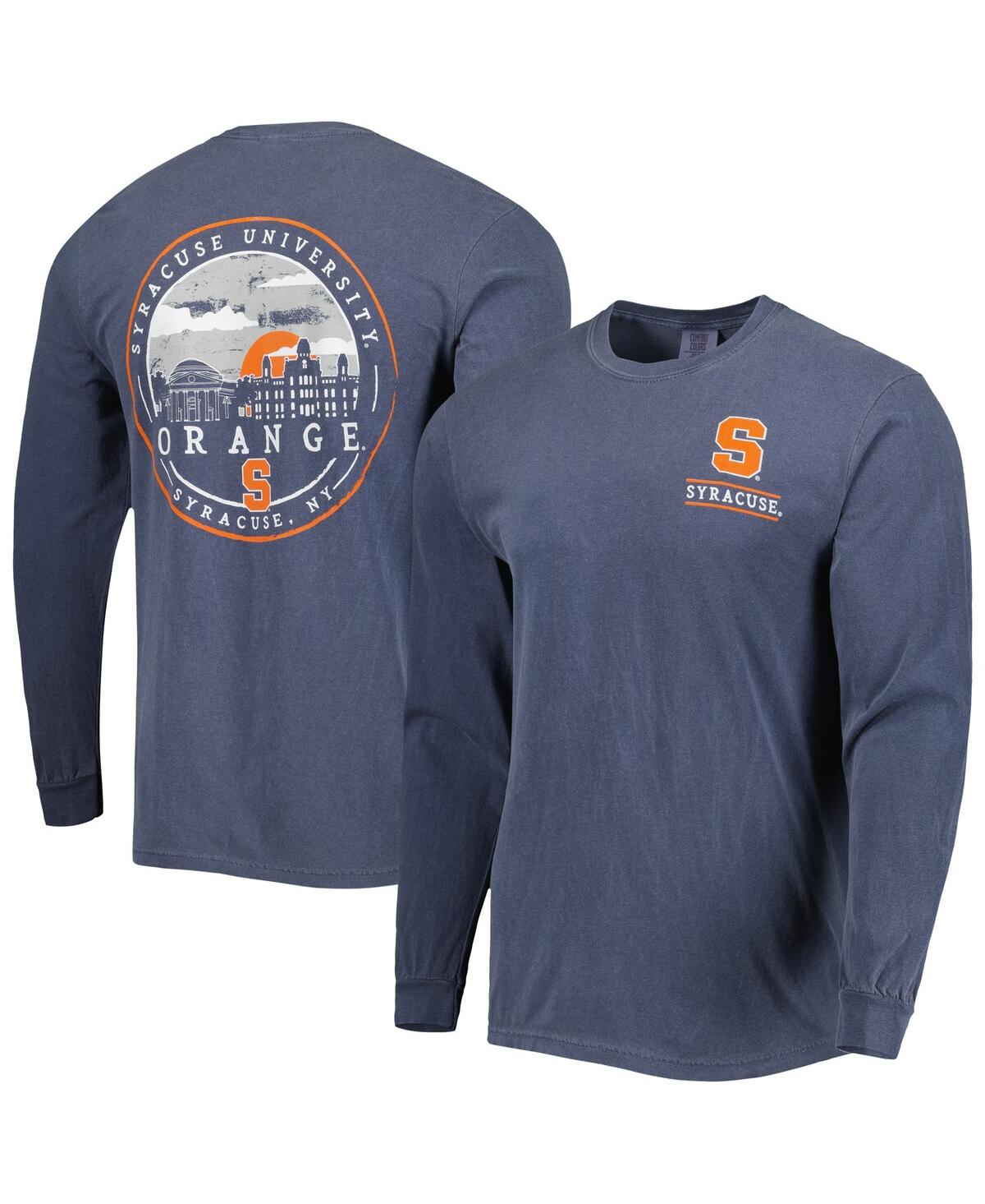 Image One Men's Navy Syracuse Orange Circle Campus Scene Long Sleeve T-shirt In Navy