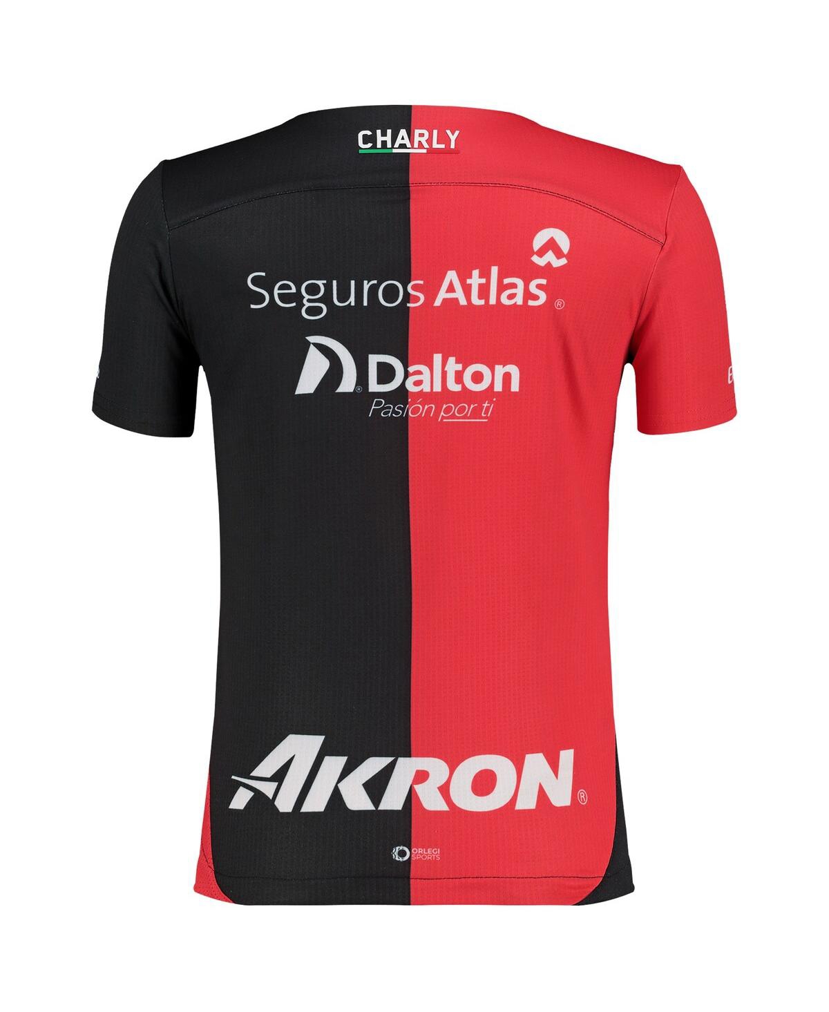 Charly Big Boys and GirlsBlack Club Atlas 2024/25 Home Authentic Jersey - Red, Black