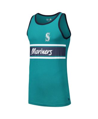 Men's Aqua Seattle Mariners Jersey Ringer Tank Top