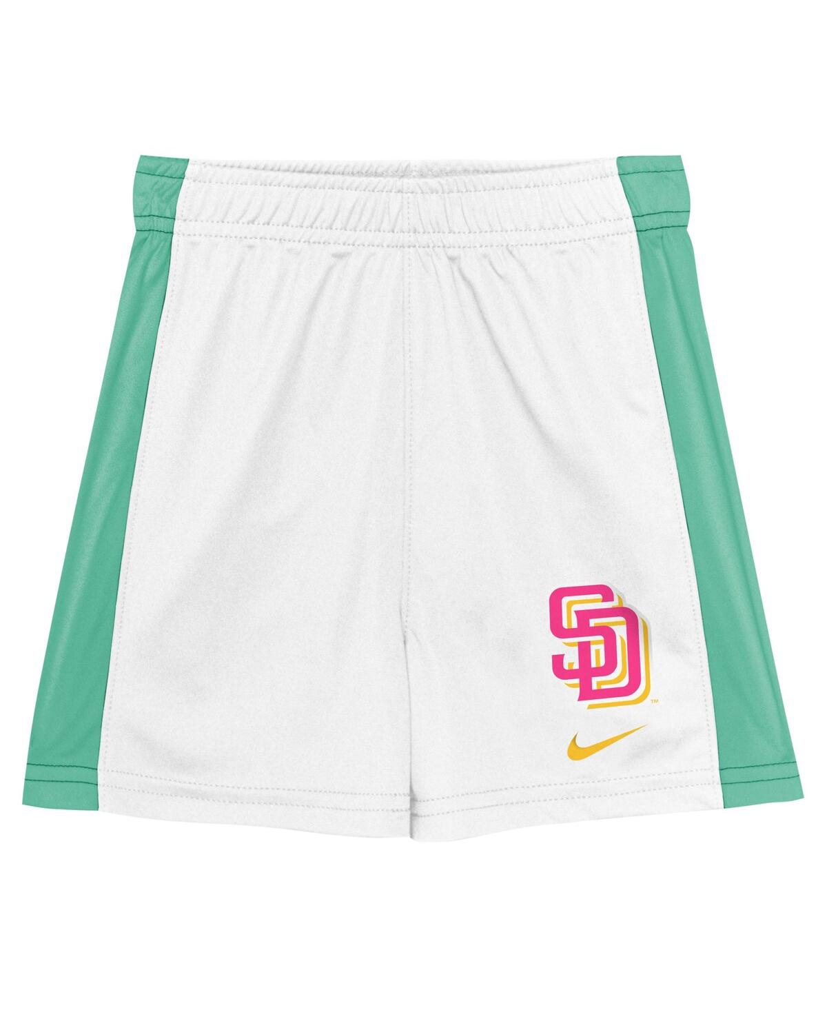 Nike ToddlerSan Diego Padres 2024 City Connect T-Shirt Short Set - White