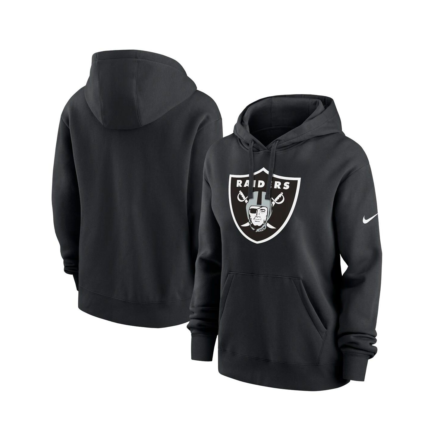 Женское худи Nike Black Las Vegas Raiders Club Fleece Pullover — фото 1