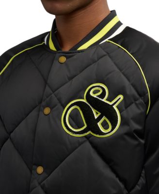 Men's Yrachie Color Block Quilted Varsity Bomber Jacket