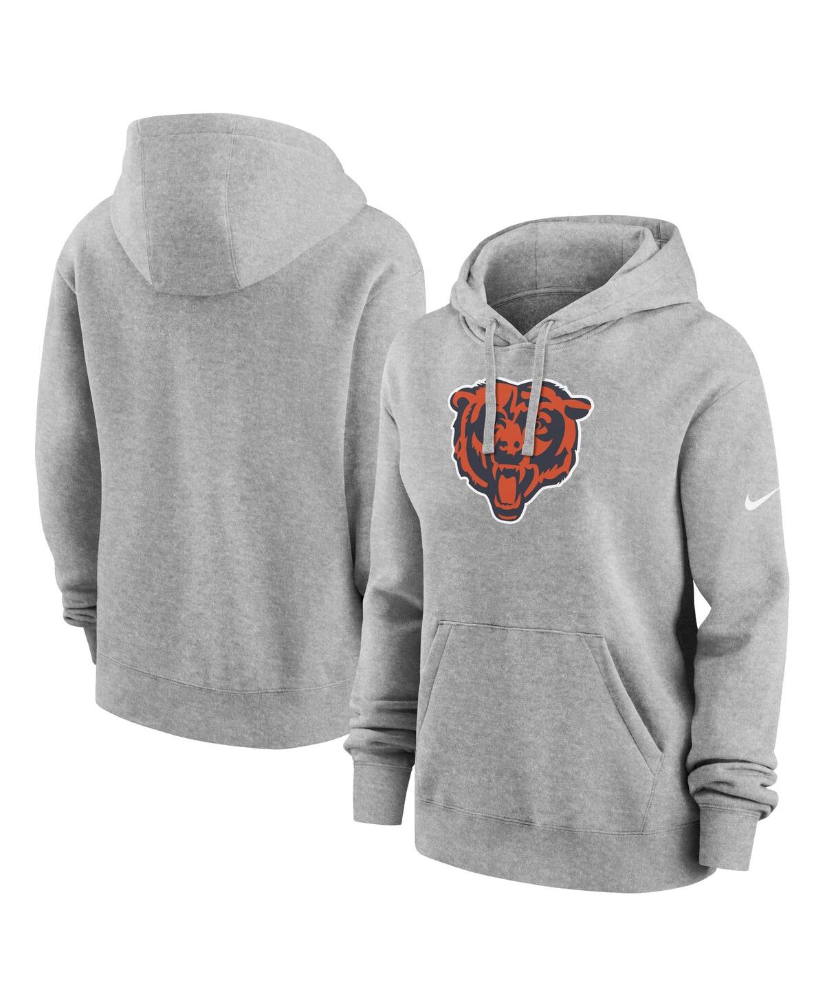 Nike Chicago Bears Club  Women's Nfl Pullover Hoodie In Heather Gray