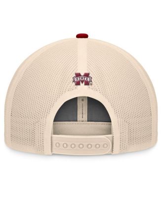 Men's Maroon/Natural Mississippi State Bulldogs Bennett Trucker&nbsp;Adjustable Hat