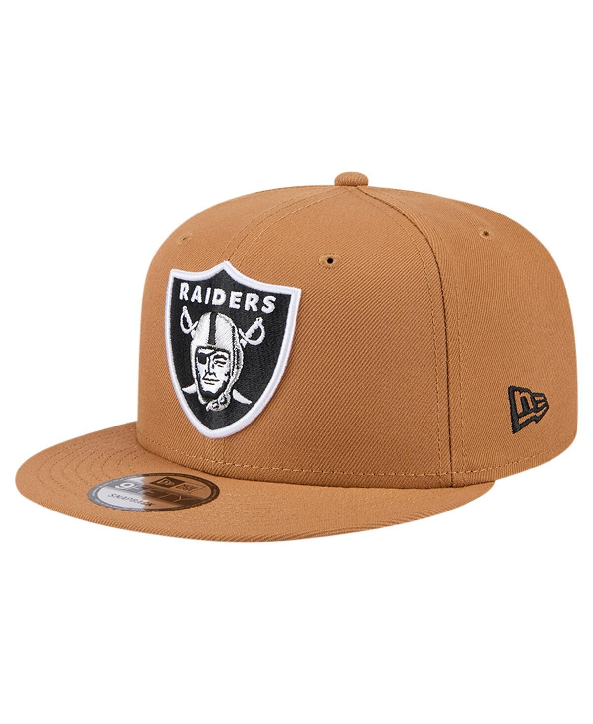 New Era Men'sLas Vegas Raiders Color Pack 9FIFTY Snapback Hat with Side Patch - Tan