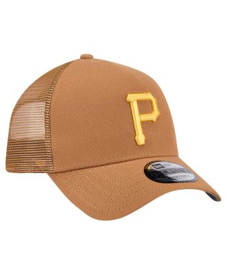 Men's Brown Pittsburgh Pirates A-Frame Trucker 9FORTY Adjustable Hat