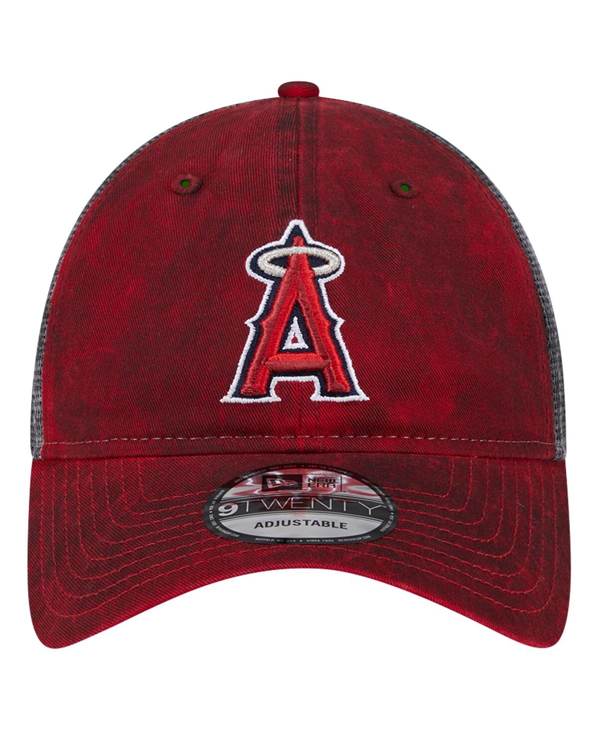 New Era Men'sLos Angeles Angels Team Slick Trucker 9TWENTY Adjustable Hat - Red
