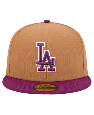 Men's Brown/Purple Los Angeles Dodgers Two-Tone Color Pack 59FIFTY Fitted Hat