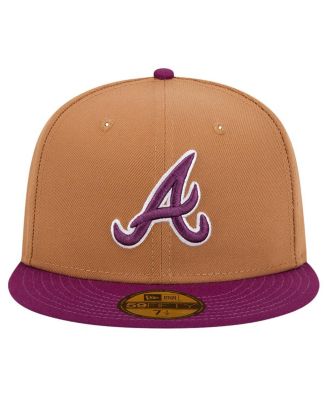 Men's Brown/Purple Atlanta Braves Two-Tone Color Pack 59FIFTY Fitted Hat