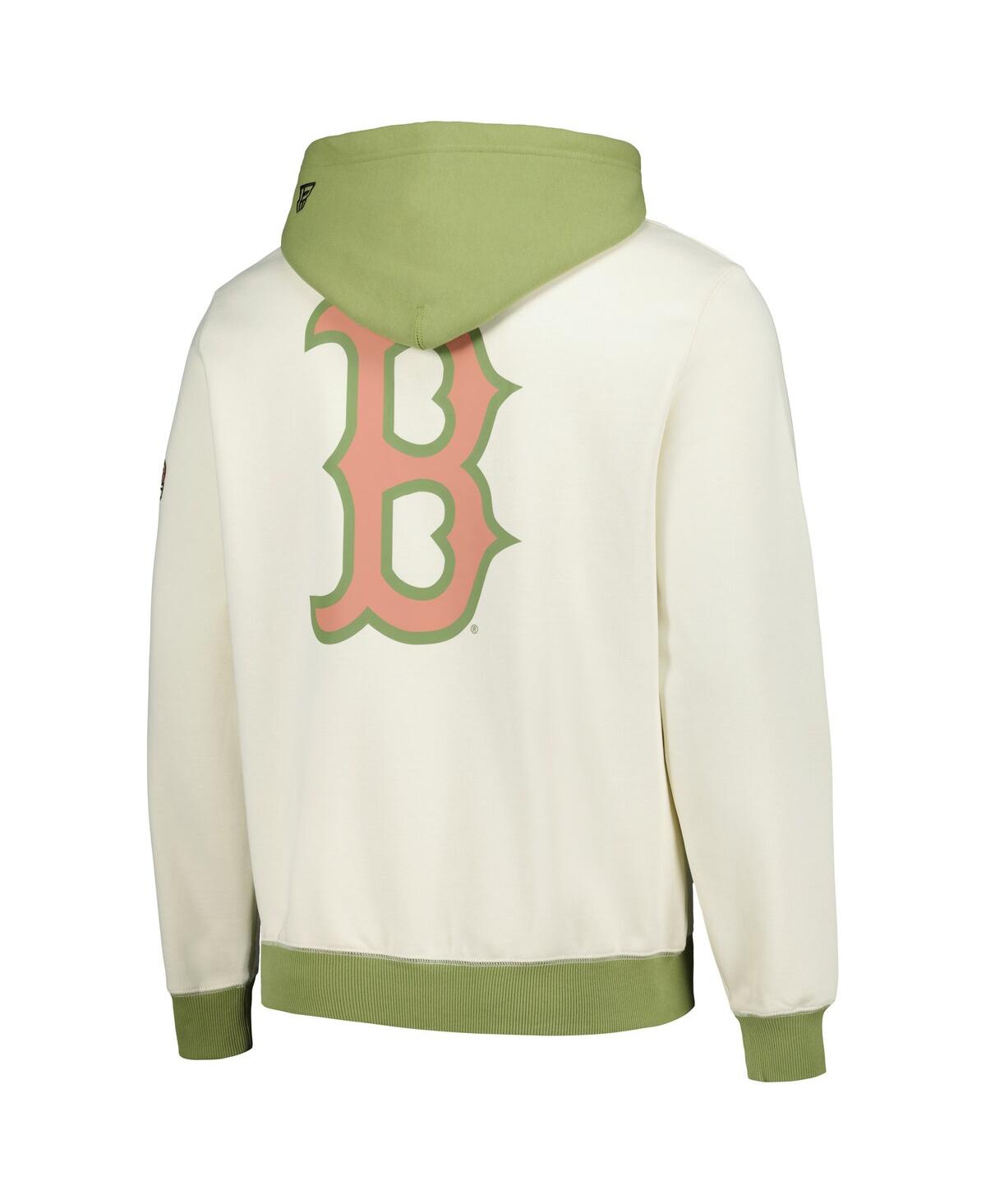 New Era Men'sGreen Boston Red Sox Color Pop Pullover Hoodie - Cream, Green