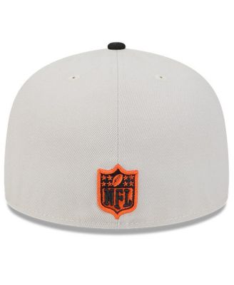 Men's Stone/Black Cincinnati Bengals 2024 Sideline Historic 59FIFTY Fitted Hat