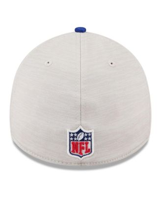 Men's Stone/Royal New England Patriots 2024 Sideline Historic 39THIRTY Flex Hat
