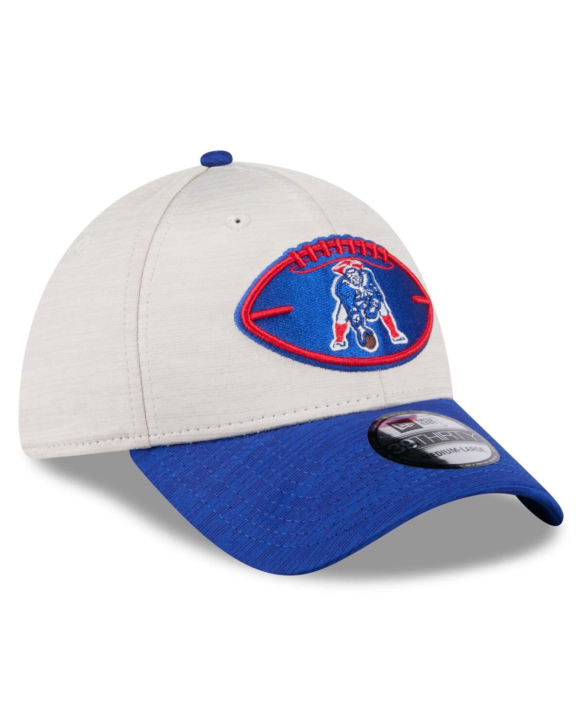 New Era Men'sRoyal New England Patriots 2024 Sideline Historic 39THIRTY Flex Hat - Stone, Royal