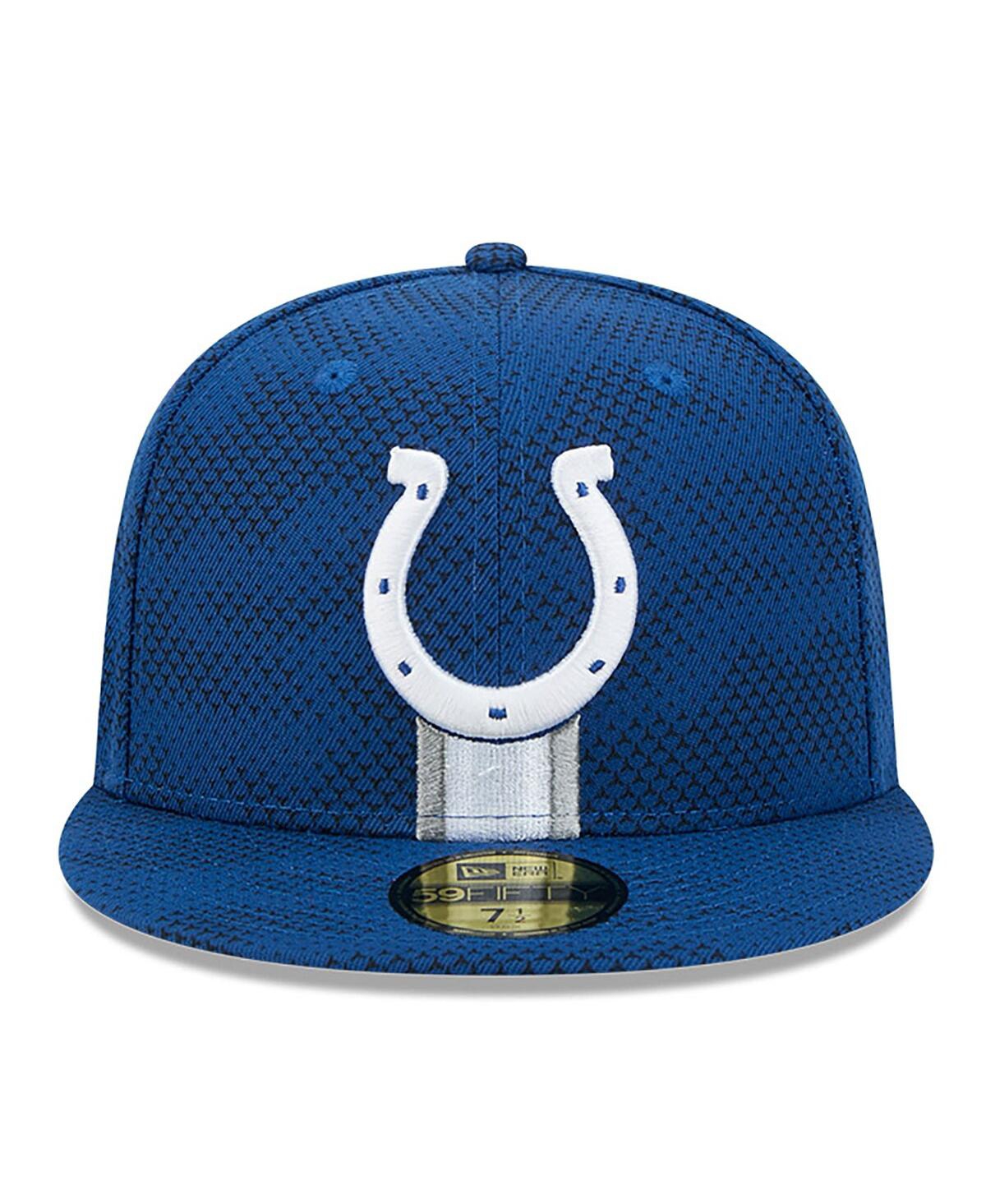Shop New Era Men's Royal Indianapolis Colts 2024 Sideline 59fifty Fitted Hat