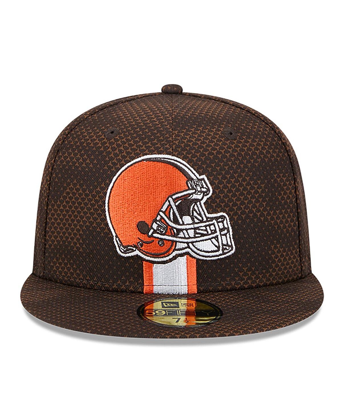 New Era Men's Brown Cleveland Browns 2024 Sideline 59fifty Fitted Hat In Brown
