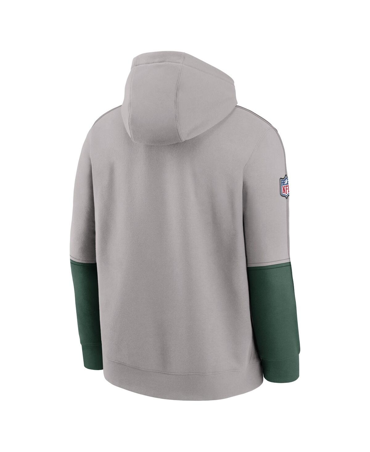 Nike Men'sGreen Bay Packers Alternate Logo Club Tri-Blend Pullover Hoodie - Gray