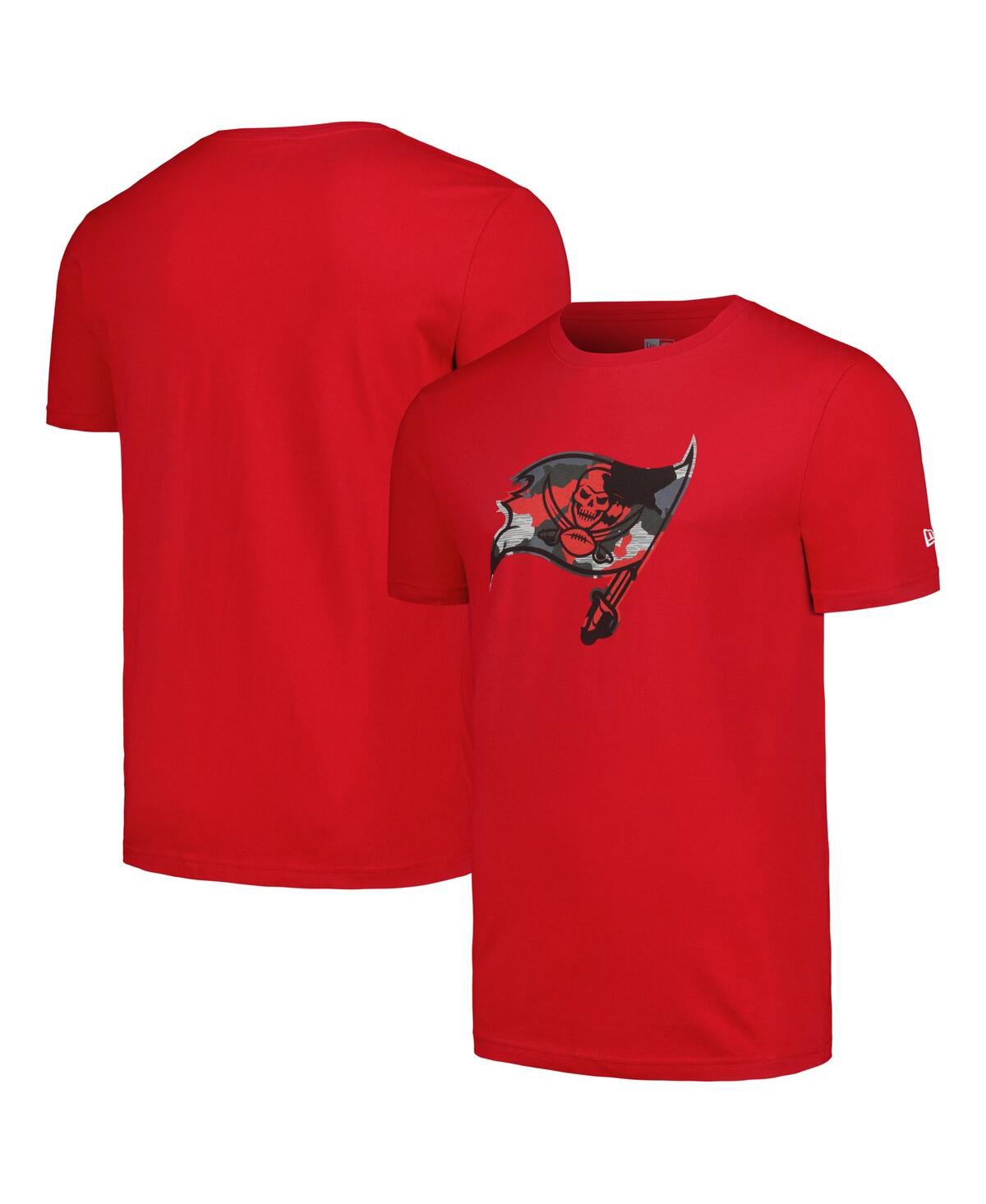 New Era Men's Red Tampa Bay Buccaneers Camo Logo T-shirt