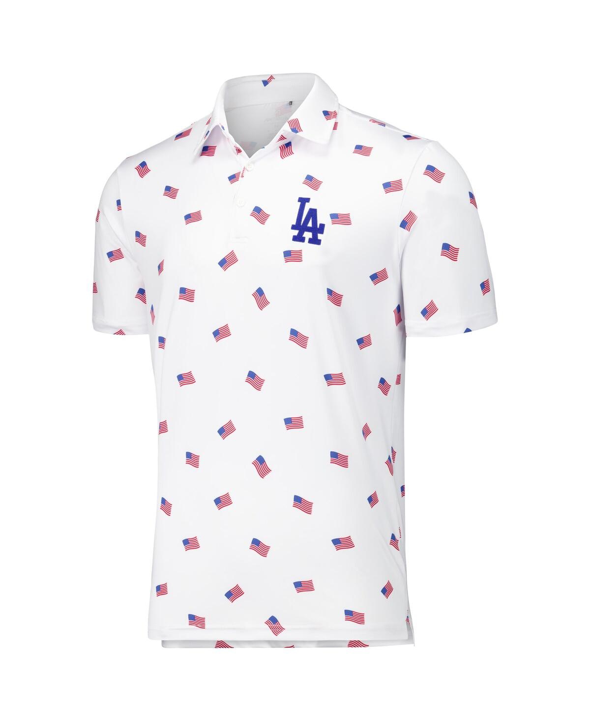 Antigua Men'sLos Angeles Dodgers Americana Polo - White