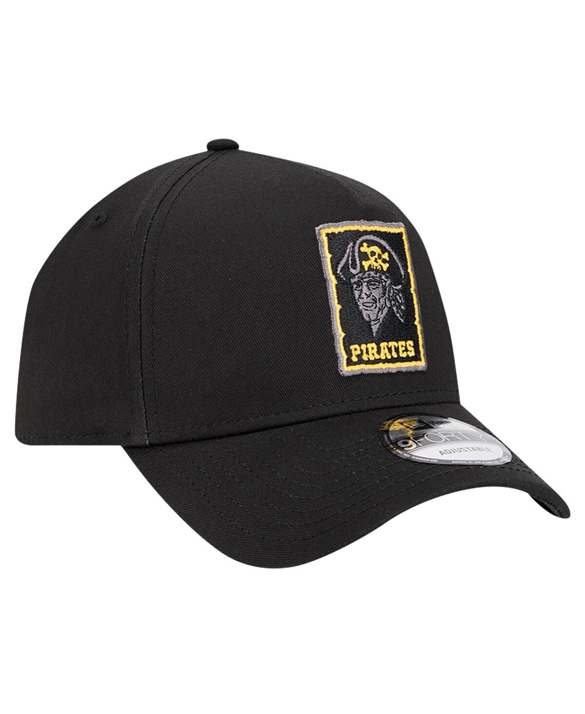 New Era Men's Black Pittsburgh Pirates Tonal Pop 9forty A-frame Adjustable Hat In Black