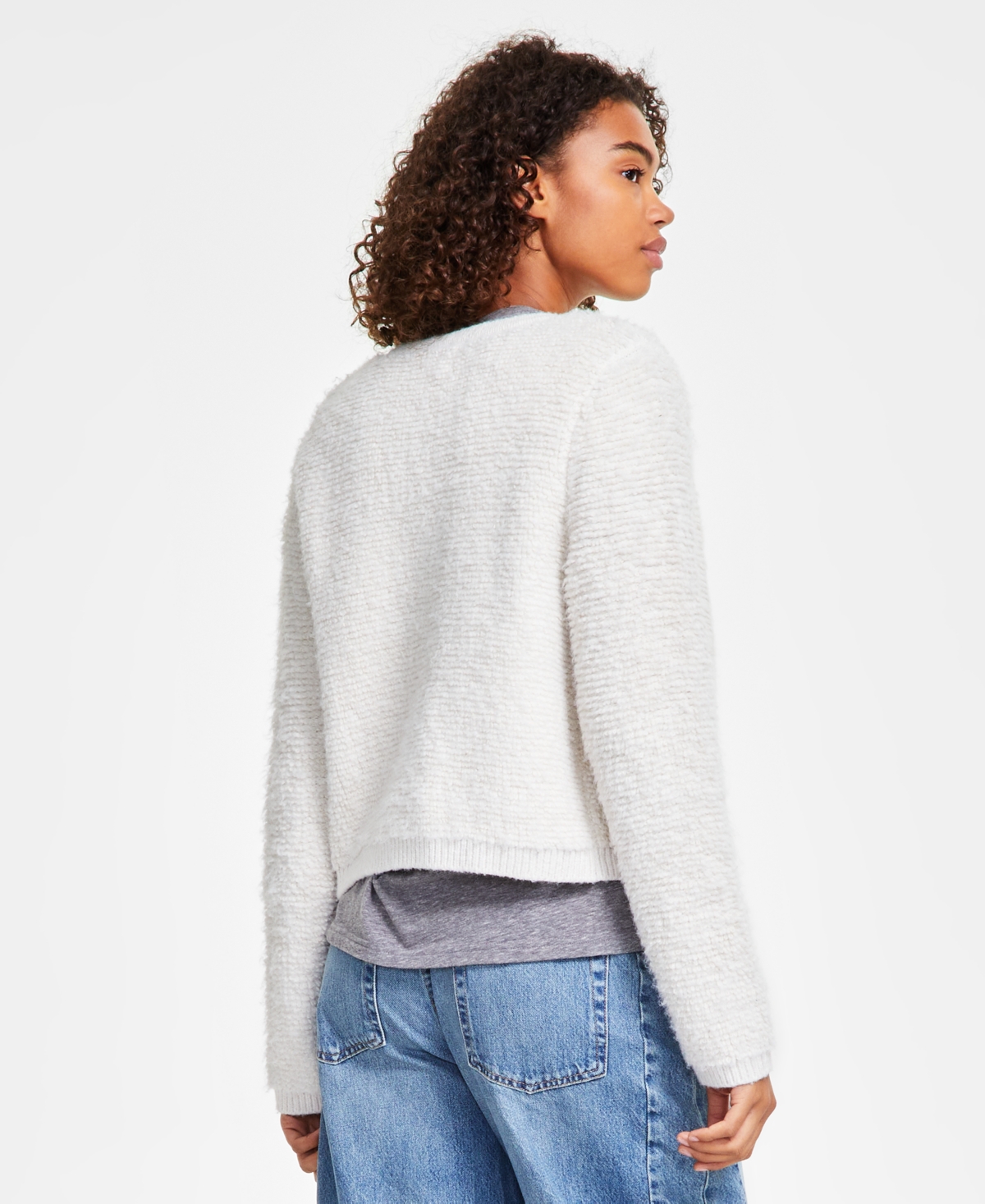 LUCKY BRAND WOMEN'S SWEATER LADY BUTTON FRONT CARDIGAN 