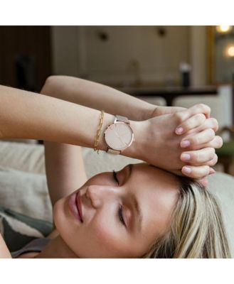 Women's Cuban Link Bracelet in Polished Rose Gold-Plated Sterling Silver