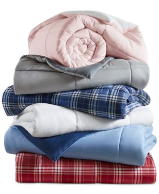 Home Design Lightweight Reversible Down Alternative Microfiber Comforter, Exclusively at Macy’s