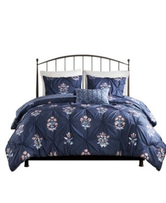 Marfa Pintuck 4-Pc. Comforter Set, Full/Queen