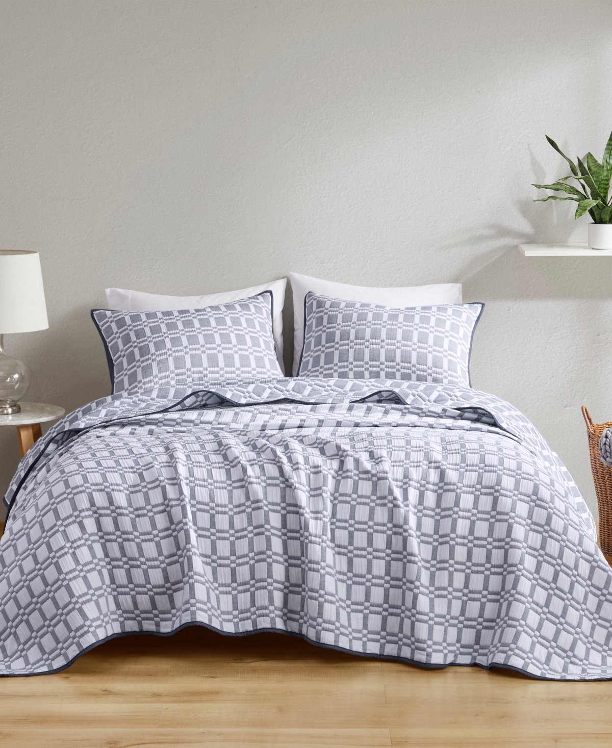 Madison Park Harlow Reversible Matelasse Coverlet Sets In Grey