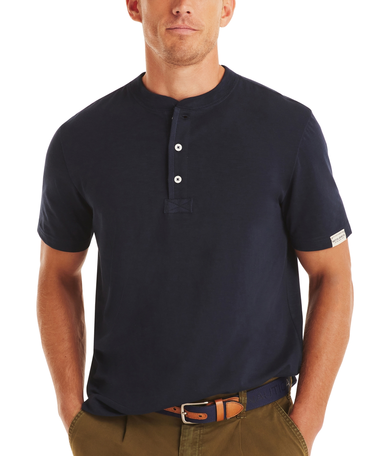 Men's Classic-Fit Solid Henley - Tapenade