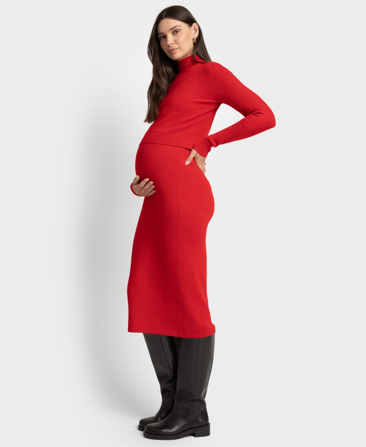 SERAPHINE WOMEN'S RIBBED MATERNITY DRESS 
