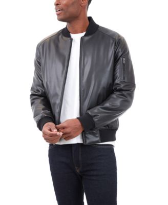 Men's Faux Leather Moto Jacket