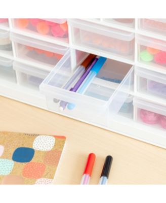 USA 44 Drawer Stackable Storage Cabinet for Hardware Crafts, White Small Brick Organizer Utility Chest, Scrapbook Art Hobby Multiple Compartment