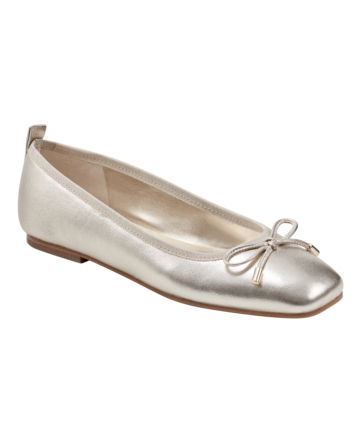 Marc Fisher Ltd Ubet Ballet Flat In Gold Leather