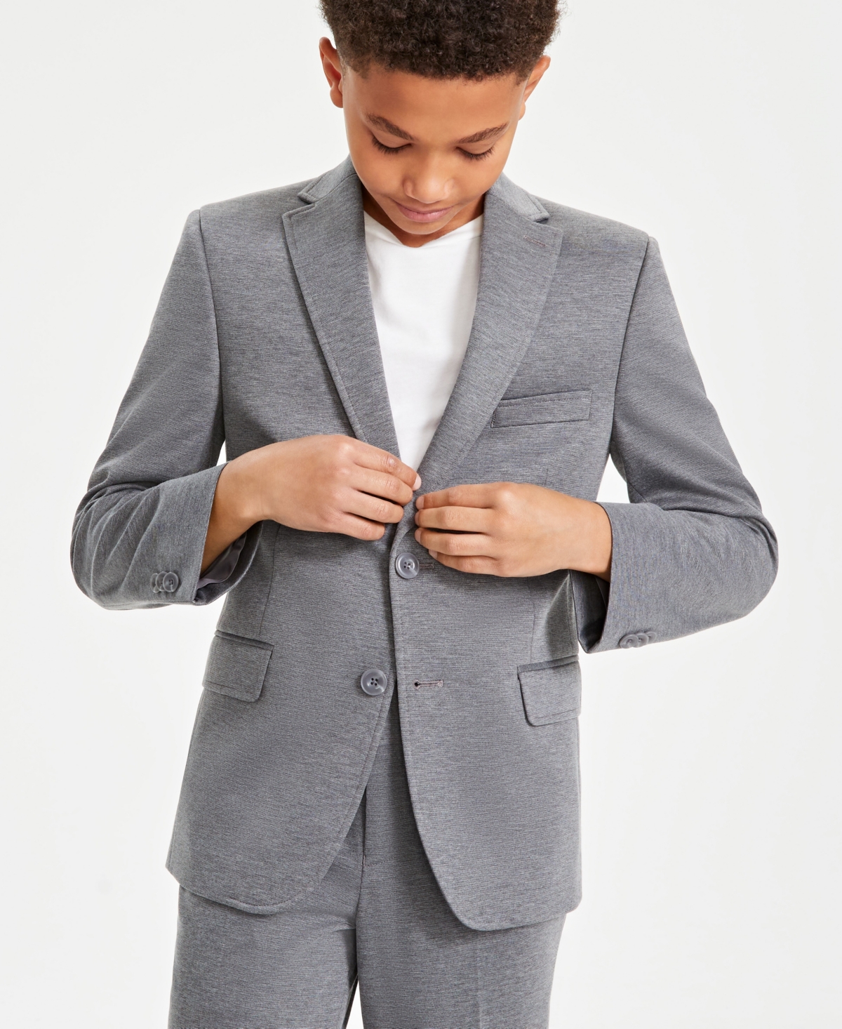 Michael Kors Big Boys Knit Stretch Suit Jacket