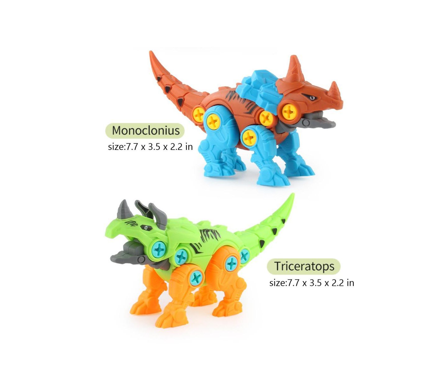 Детский конструктор Cowin Dinosaur Take Apart Stem 4-Piece Building Set, Ages 4+ — фото 2