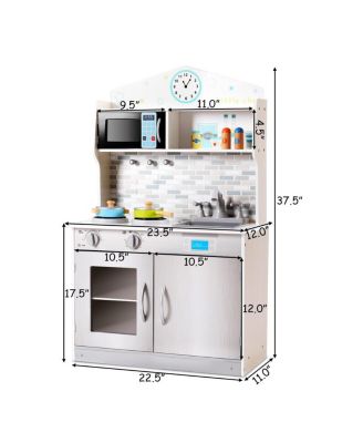 Kids Wooden Pretend Cooking Playset Cookware Play Set Kitchen Toys Gift