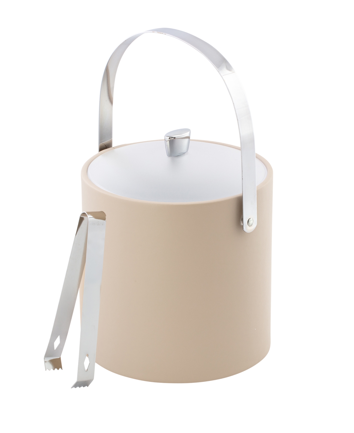 Kraftware Arc Ice Bucket And Ice Tong, 3 Quart In Taupe